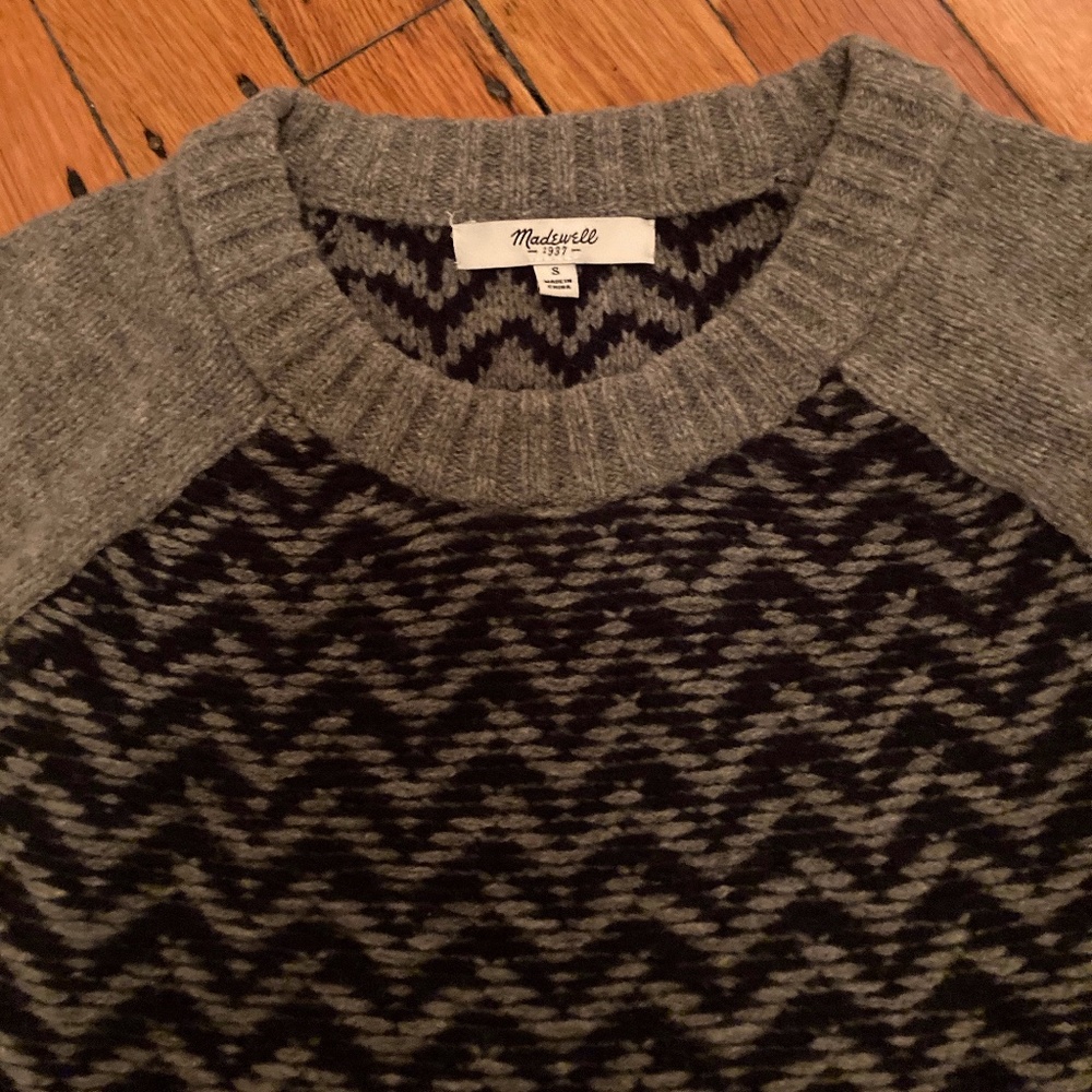 Madewell Reverse Herringbone Pullover - Picture 8 of 10